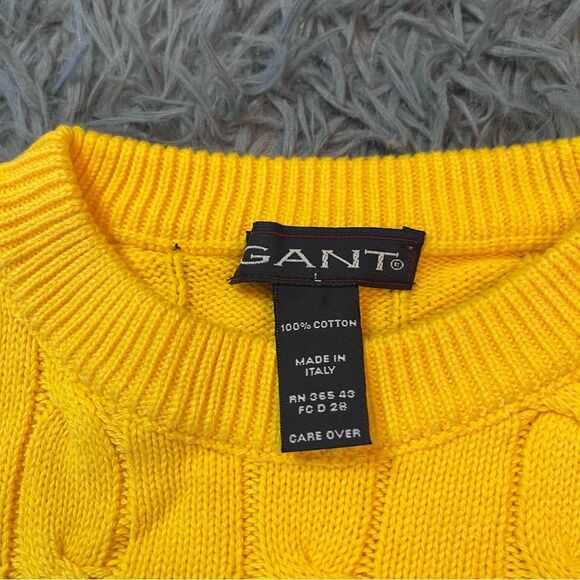 Gant Yellow Crewneck Sweater for Men - Picture 3 of 5